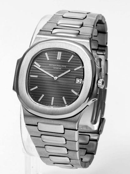 Patek Philippe montre gris tableau noir